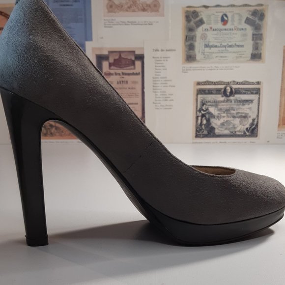 Grey Leather women's shoes MK - Picture 2 of 7